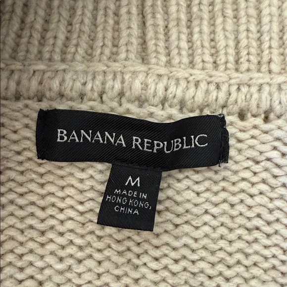 Banana Republic Wool Blend Shawl Collar Double-Breasted Cardigan Sweater – M - Picture 7 of 9